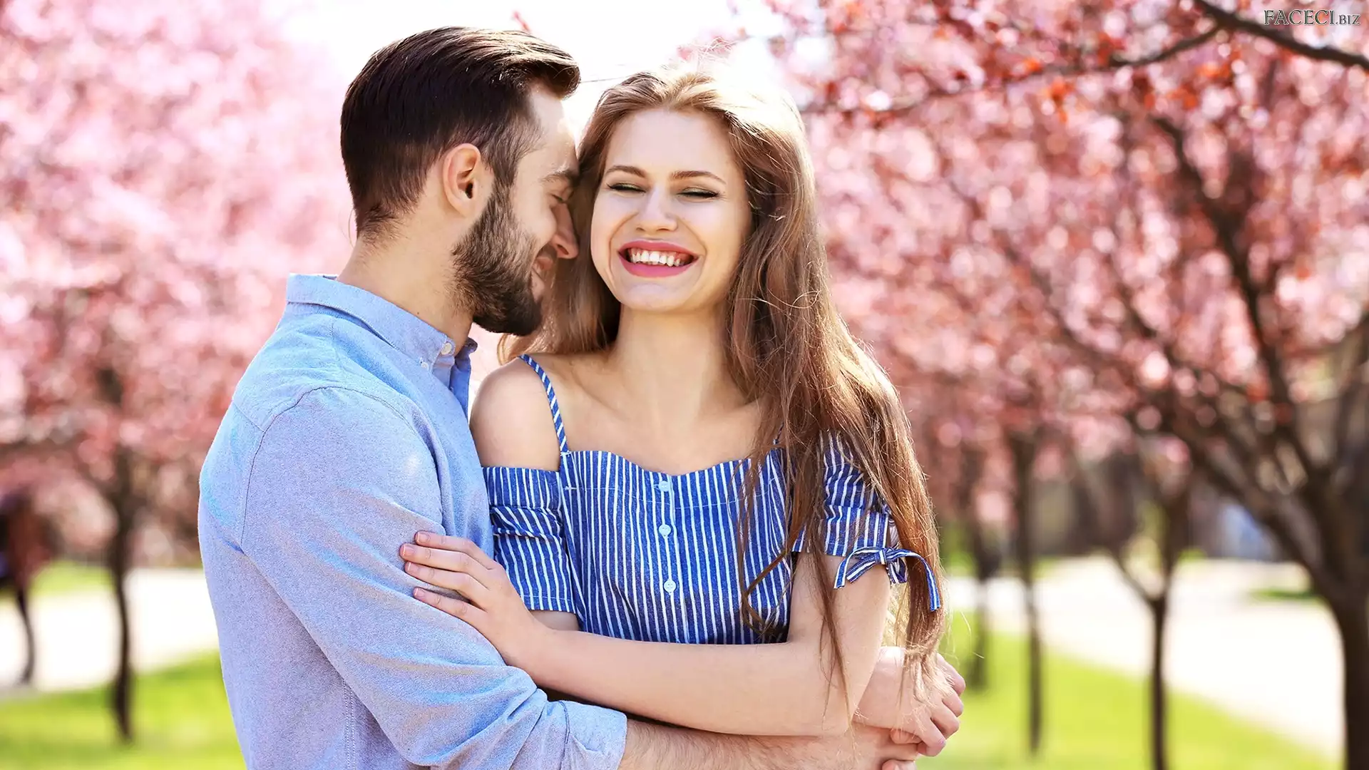 Kobieta, Para, Uśmiechnięta, Mężczyzna